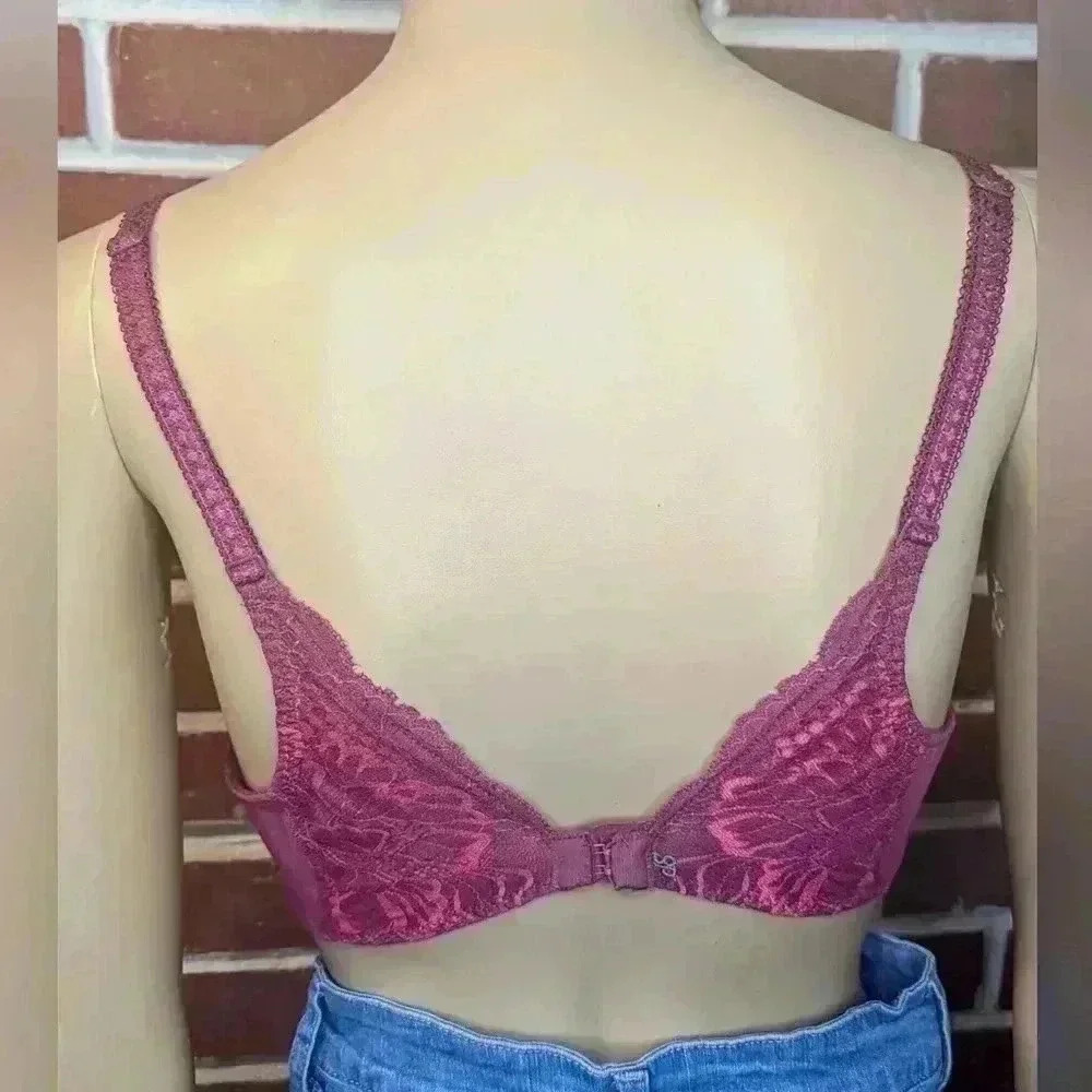 NWOT Simone Perele Red Lace Promesse Demi Cup Bra 32D - Picture 7 of 10